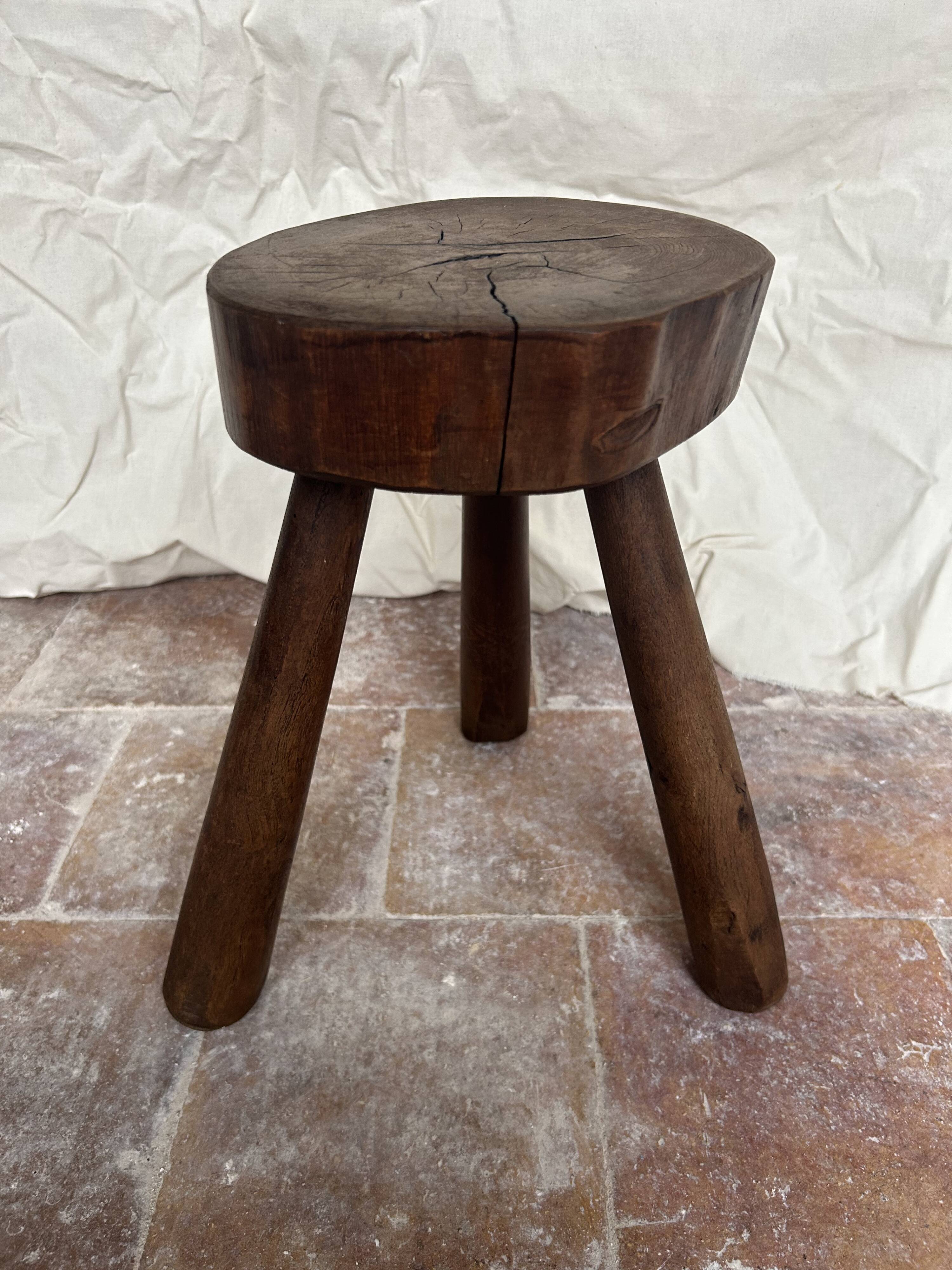 Brutalist tripod stool
