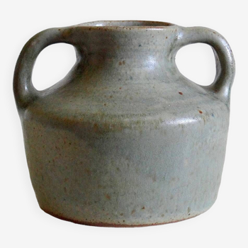 Celadon stoneware vase Fontgombault