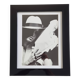 Framed black and white press photograph after Karl Lagerfeld, 30 x 26 cm