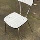 Chaise d'atelier en formica beige et acier