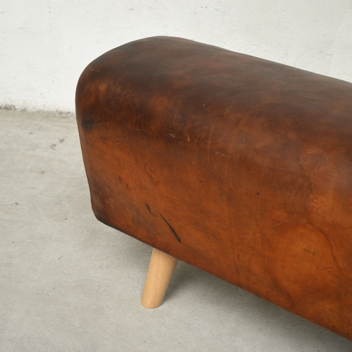 Leather horse bench