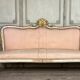 Baroque style bench in gilded and painted wood, Italy, 19th century