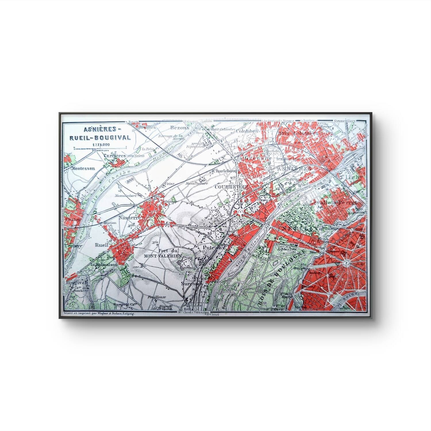 Printed in 1914, Rueil, Asnières, Bougival.