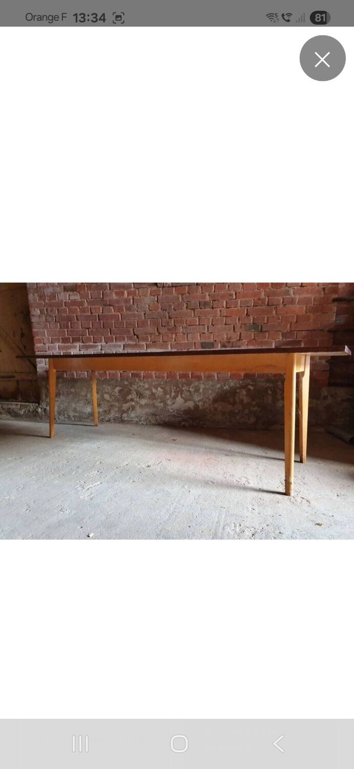 Large vintage 1970s bistro table