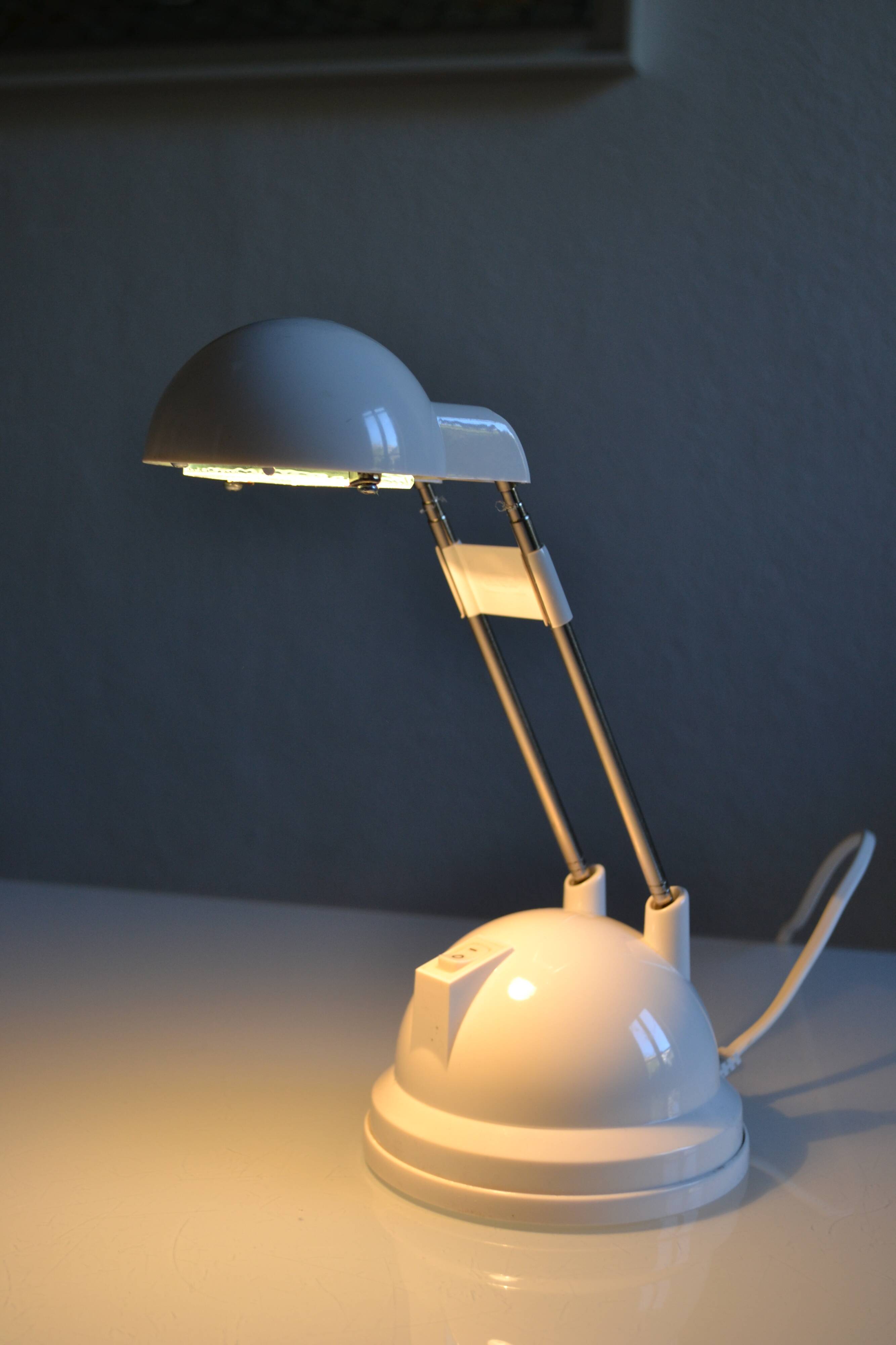 Lampe vintage 1990 Ikéa Espressivo blanc ** Neuve de stock **