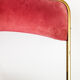 Chaise pliante en velours rose