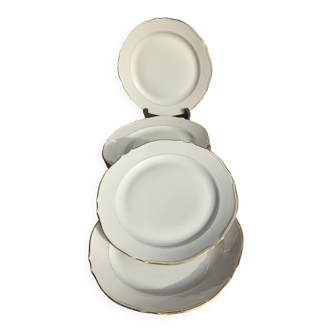 Set of 6 Limoge porcelain plates.