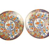 Pair of vintage Taous porcelain dessert plates, Morocco