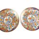 Pair of vintage Taous porcelain dessert plates, Morocco