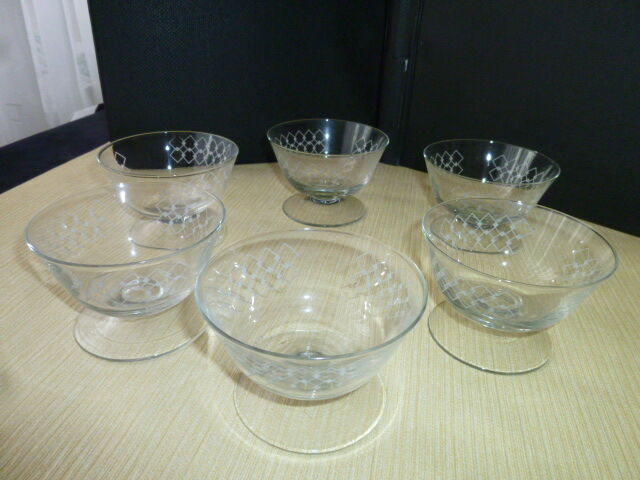 Set de 6 coupes basses vintage pour champagne ou sangria Portieux Vallerysthal