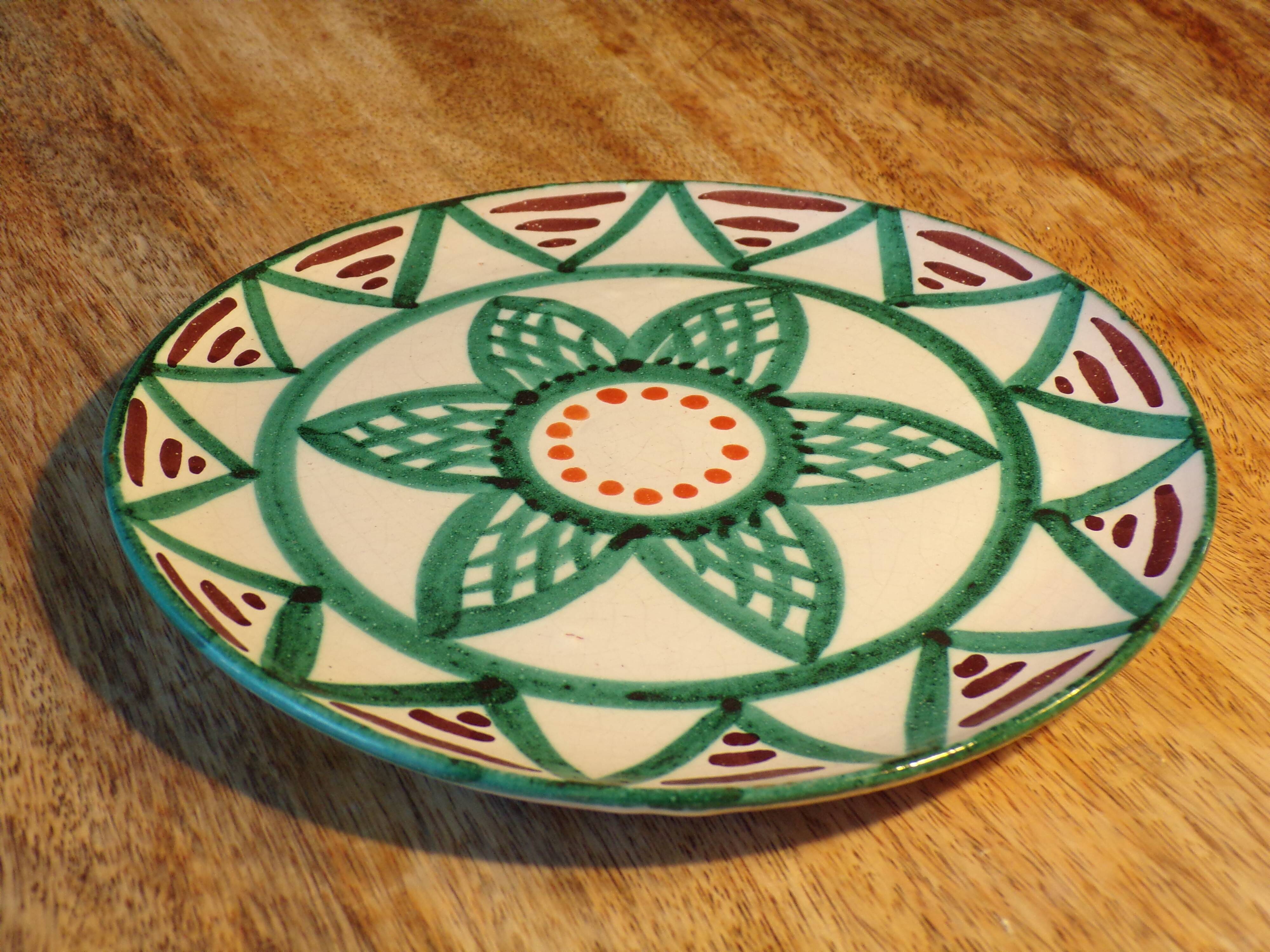 Assiette céramique par Antoine Fazio Vallauris Ø20.5cm