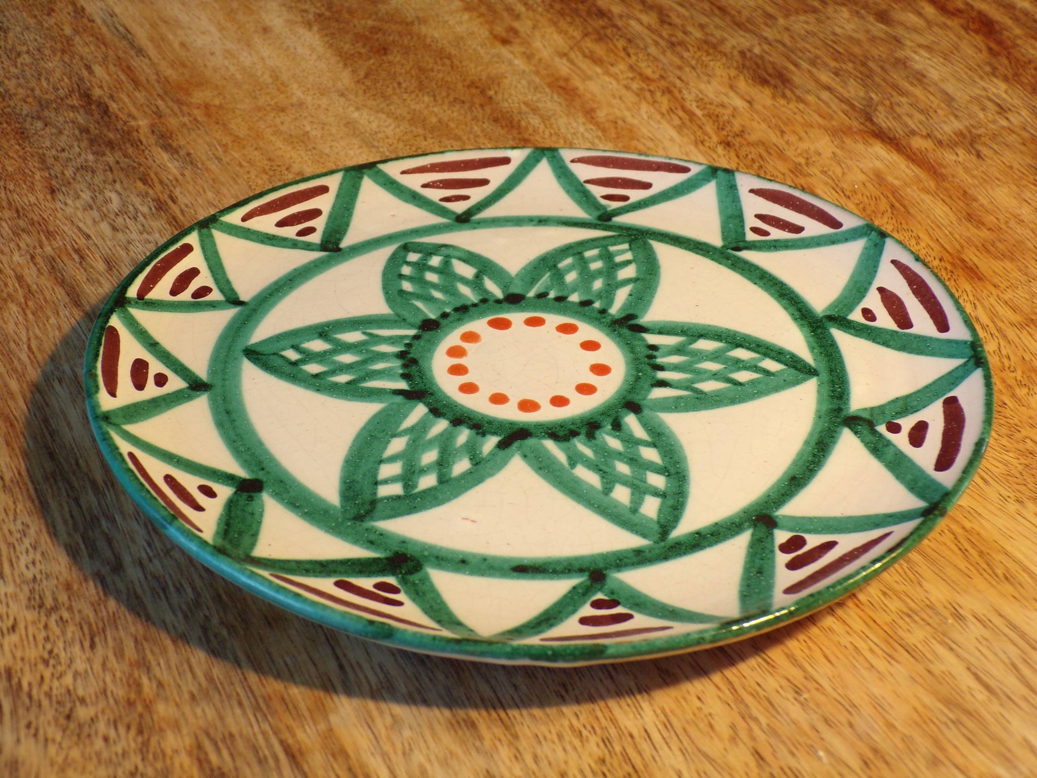 Ceramic plate by Antoine Fazio Vallauris Ø20.5cm