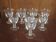 suite of 8 glasses engraved as aperitif