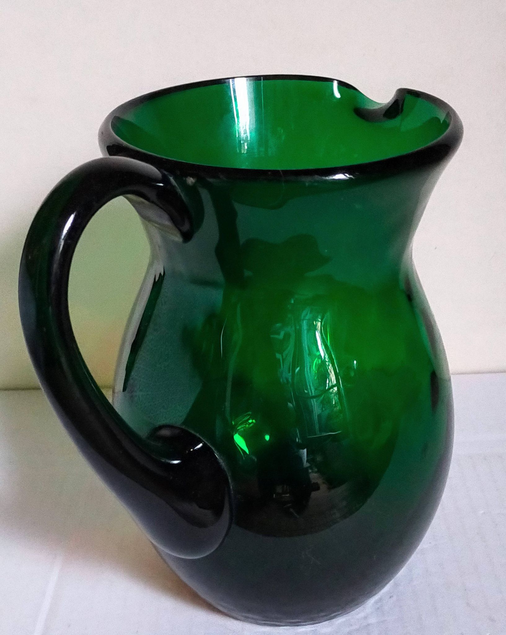 Vintage Empoli blown glass jug