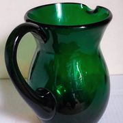 Vintage Empoli blown glass jug