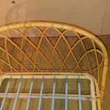 Lits corbeille en rotin vintage