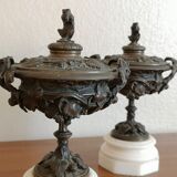 Bronze fireplace trim