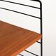 Scandinavian Freestanding Teak and Metal Bookcase, 1960s