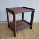 Dark wood bedside table - mid-century modern style