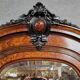 Armoire Parisienne a miroir style Louis XVI en paliisandre et loupe d'orme