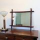 Miroir vintage effet bambou bordeaux, style exotique chic - 79 x 64 cm