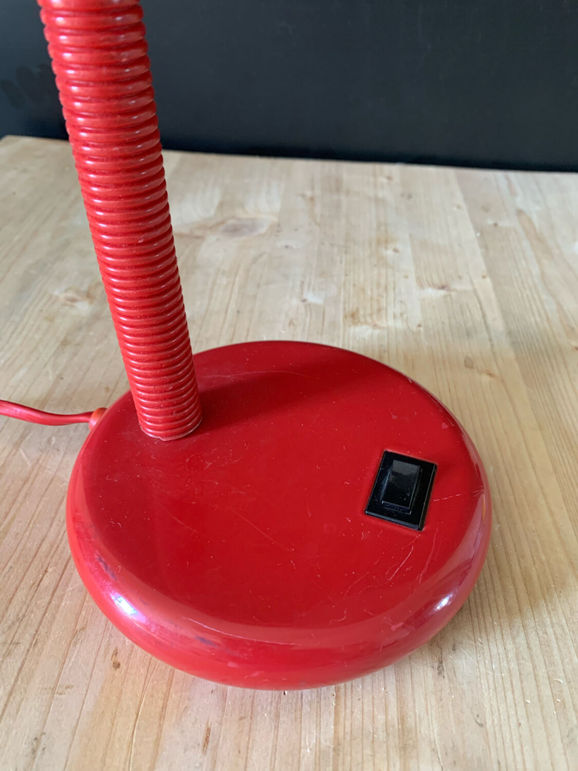 Vintage red desk lamp