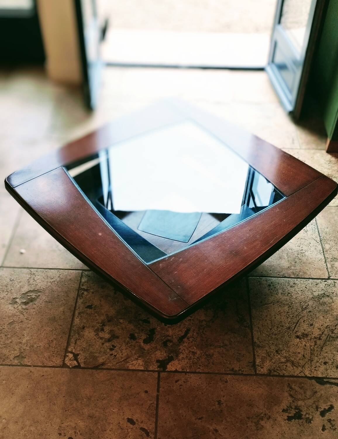 "The Twist" square coffee table