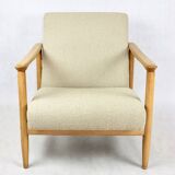 GFM-142 beige boucle armchair from the 1970s