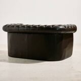 Chesterfield-style leather sofa set, set of 3