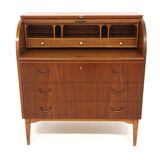 Scandinavian mahogany secretary desk, Bröderna Gustafssons, Sweden, 1950