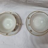 Duo tasses déjeuner porcelaine de Limoges