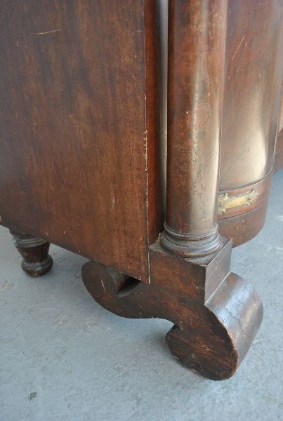 Credenza in mahogany door flame time XIX