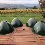 4 abat-jours émaillés industriels