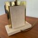 Travertine and brass lamp from the 70s