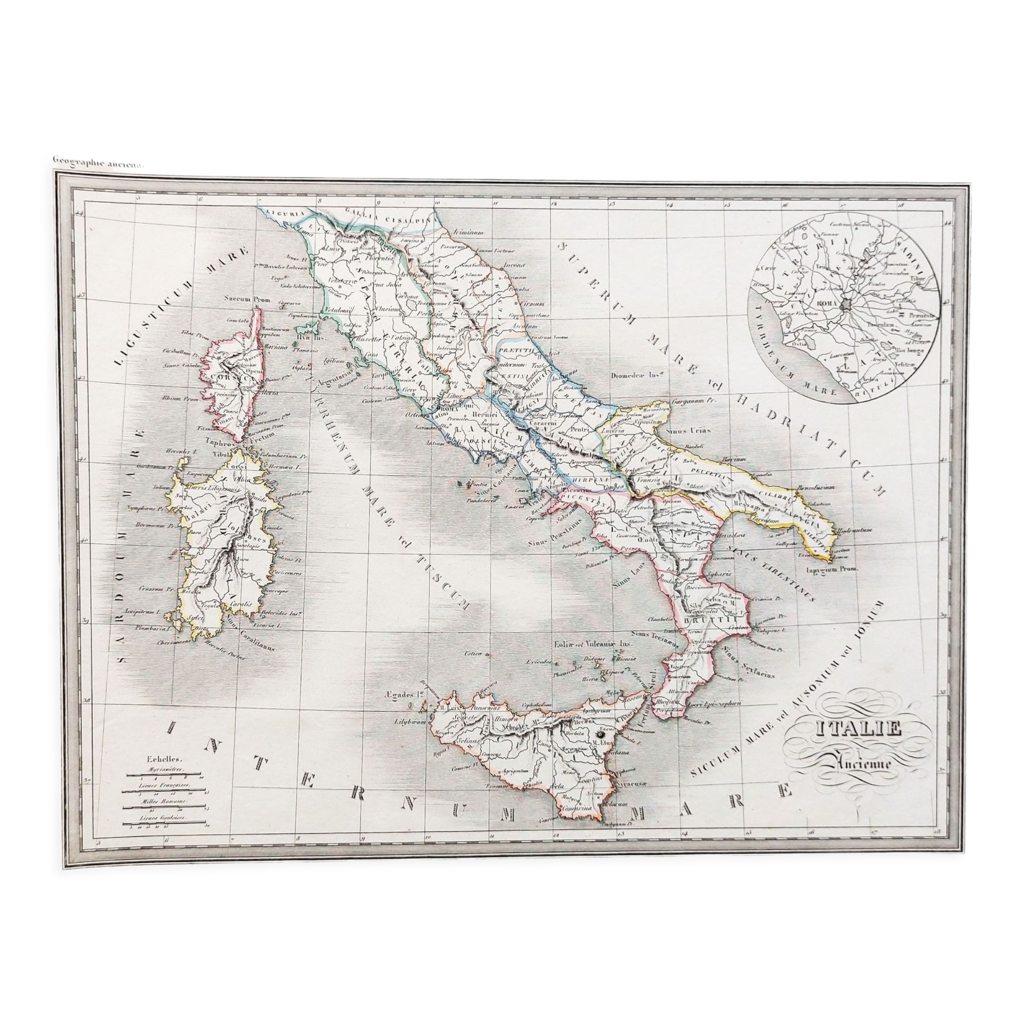 Impression encadrée for Sale avec l'œuvre « Ancienne carte de l'Irlande, 1850 » de l'artiste goldenanchor