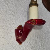 Pair of porcelain sconces 50s reds