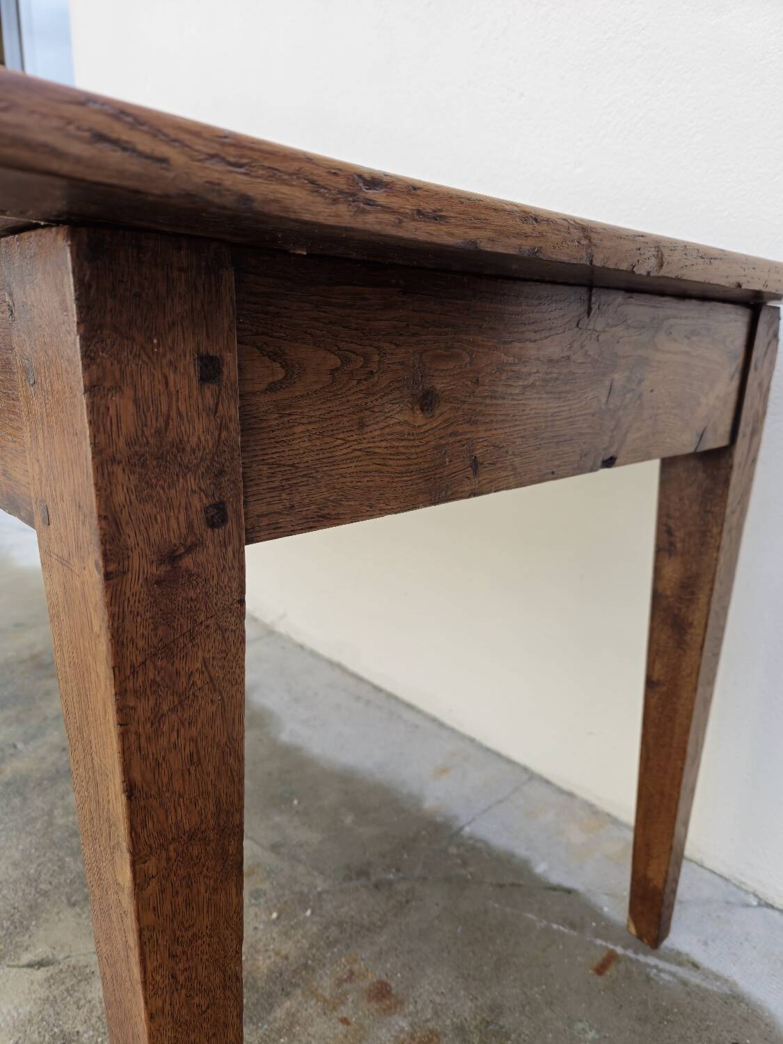 Antique rustic farmhouse table made in the 1900s - 1.54m