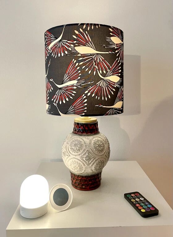 Upcycling: Table lamp made from Bay ceramic vase - Design by Bodo Mans - Form 62 - 17