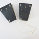 Pair of minimalist vintage appliques in granite perspex and metal structure. Year 50