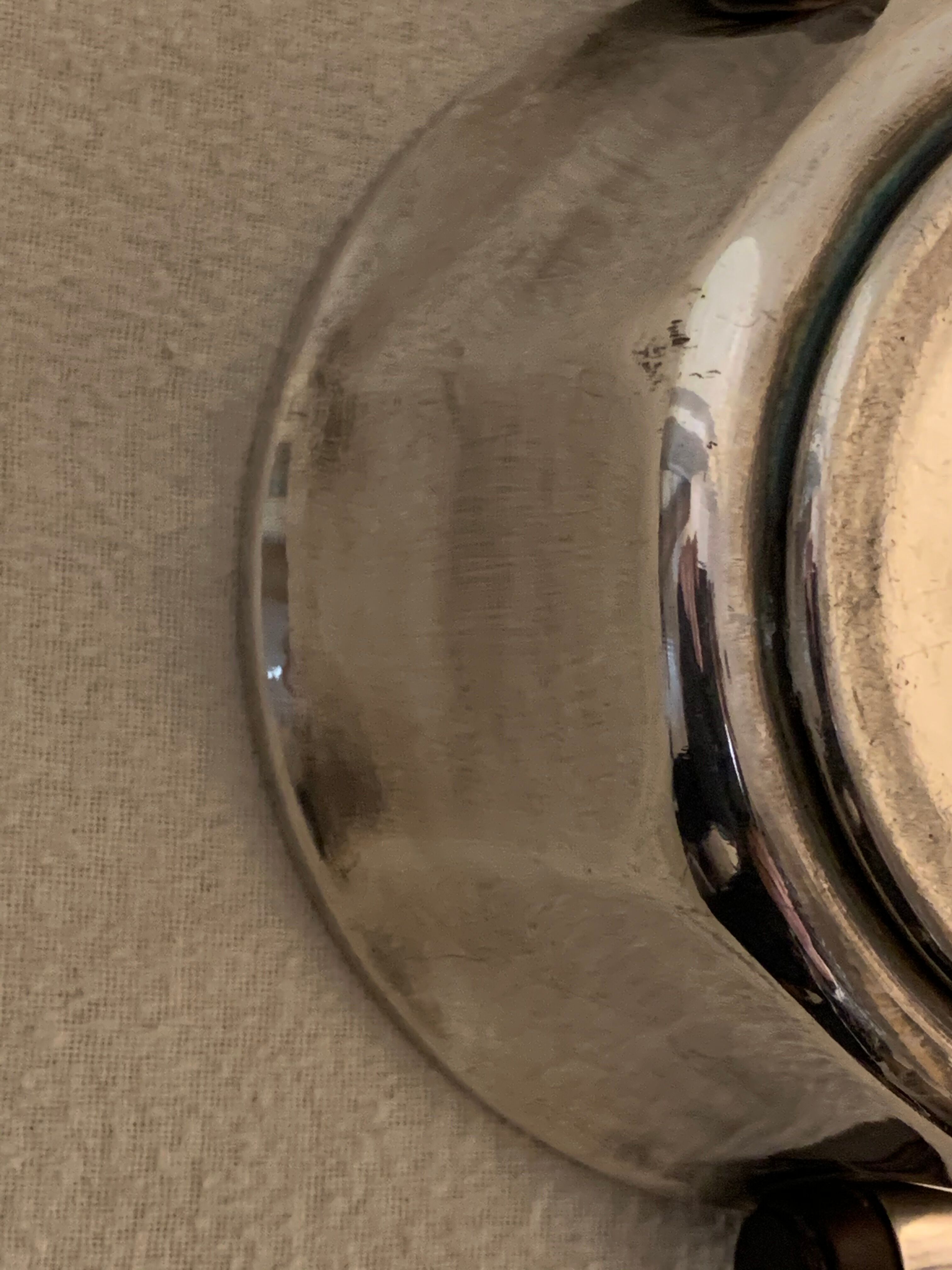 Luc Lanel silver metal and rosewood sugar for Christofle art deco