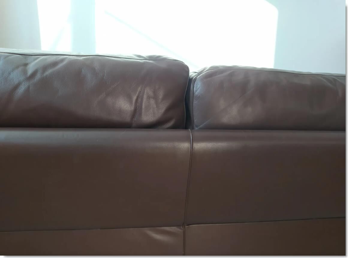 Italian leather sofa Poltrona Frau by Tito Agnoli