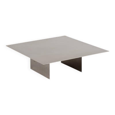 Table basse ''06'' en métal brossé