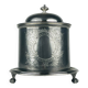 Antique silver biscuit box with silver plating by James Deakin & Sons, 1890s.