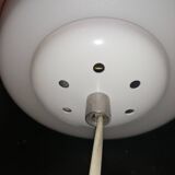 Set of 2 space age ''half sphere'' pendant lights in opaline vintage 1960