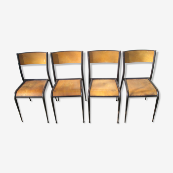 Set of 4 Mulca chairs with spindles