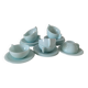 8 Opaline Mint Green Cups