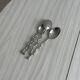 Set of 4 silver-plated metal spoons