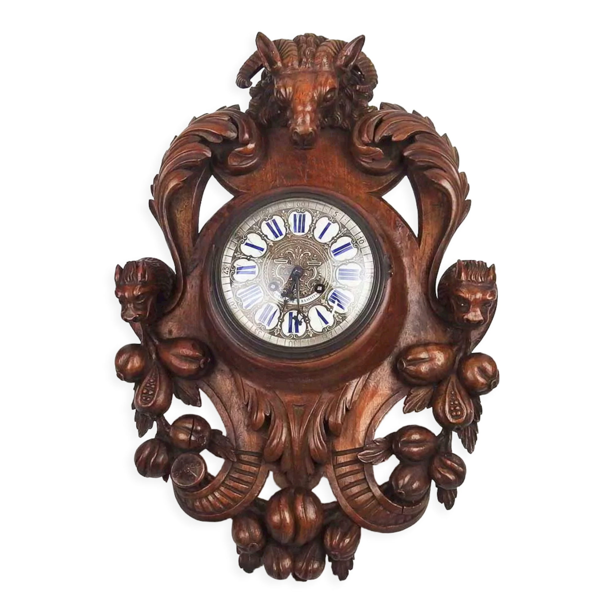 Cadran Bois Pour Pendule Coucou Forêt-Noire – ø 6 Cm – Marron/jauni – Neuf