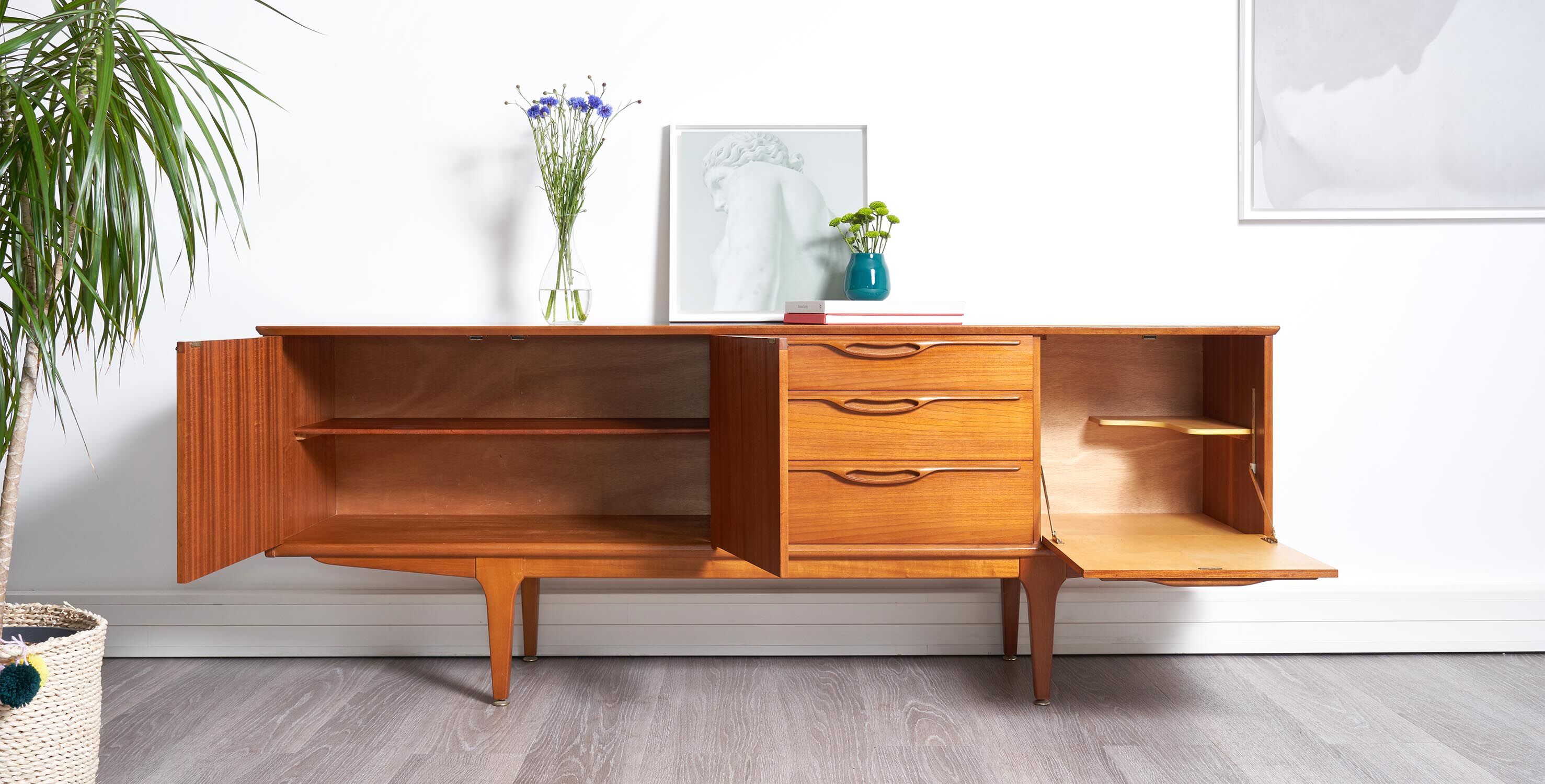 Sideboard jentique 1960 style scandinavian 198cm