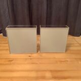 Pair of 1970s lucite mirrored shelves